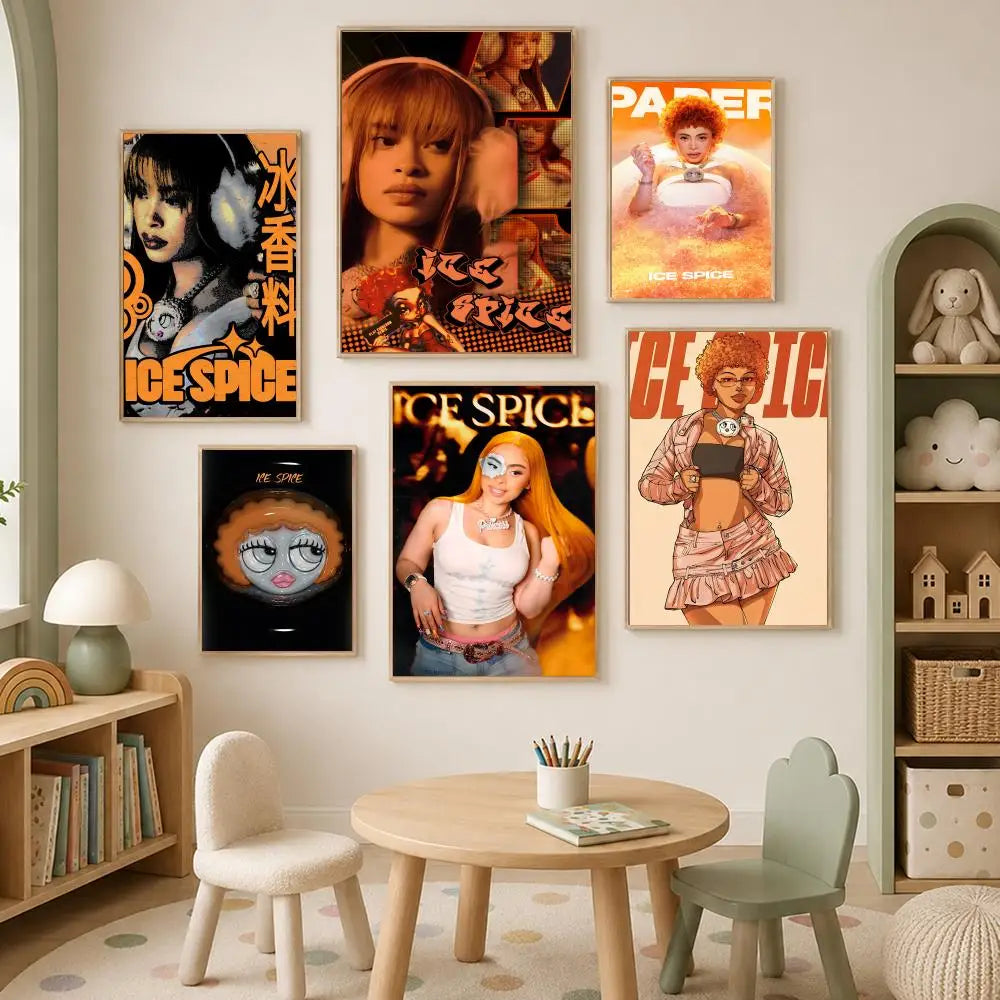 Ice Spice Album Poster – Self-Stick HD Waterproof Wall Art Wall Art Poster Axl
