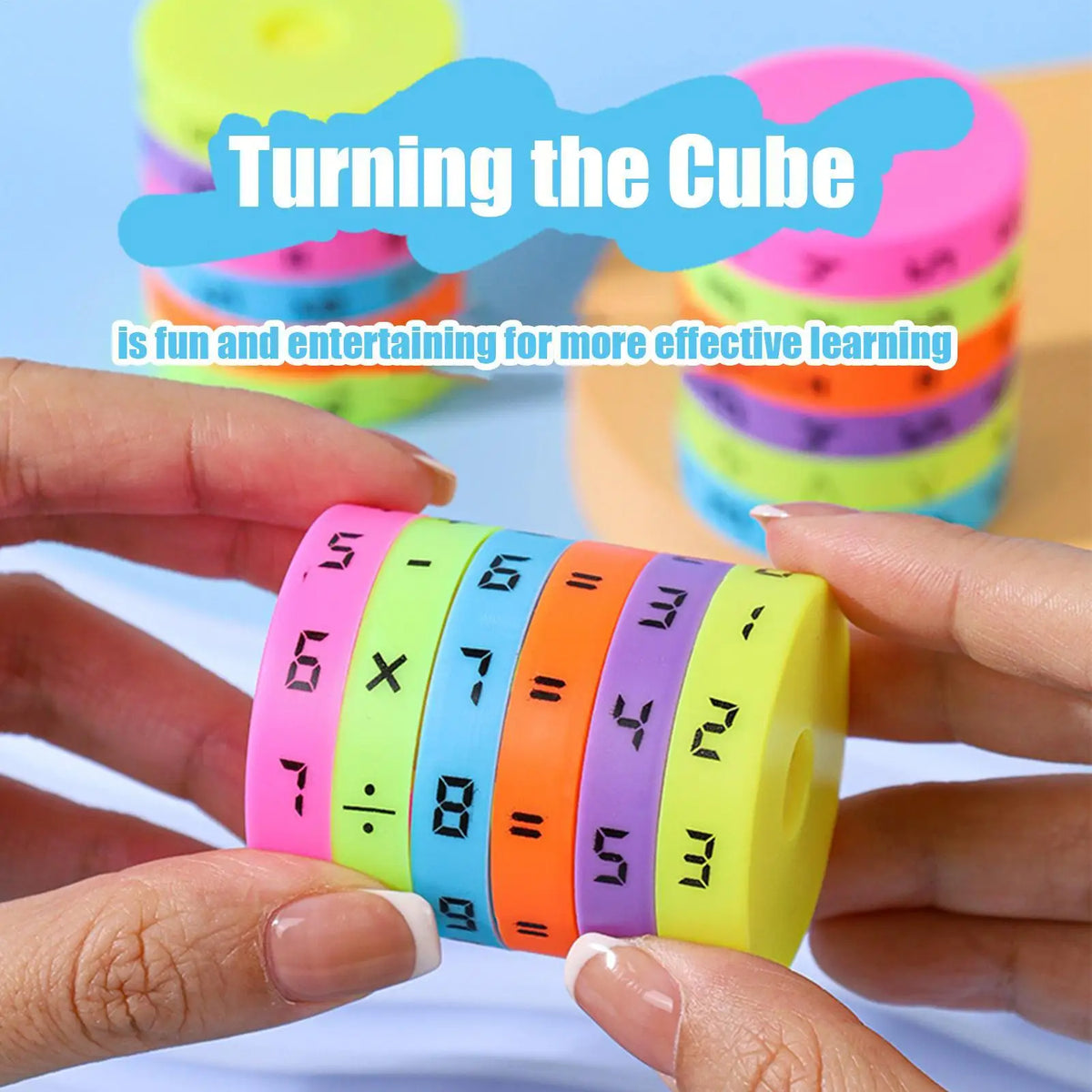 Math Arithmetic Cube – Colorful Number Learning Toy for Kids Educational Math Toy Axl