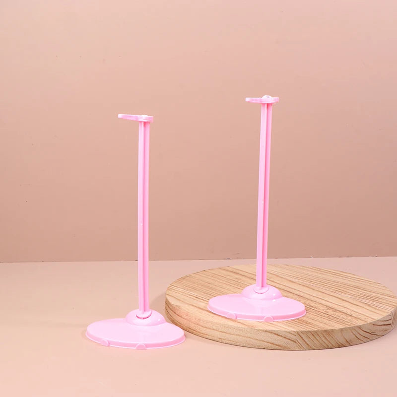 2PCS Clear Doll Display Stand – 1/6 Figure & Toy Holder Doll Display Stand Axl Pink