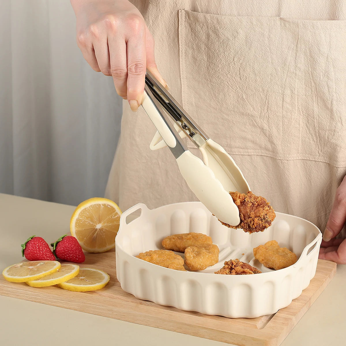 Air Fryer Silicone Tray – Oven Baking Liner & Basket Pad Silicone Baking Liner Axl 2PCS