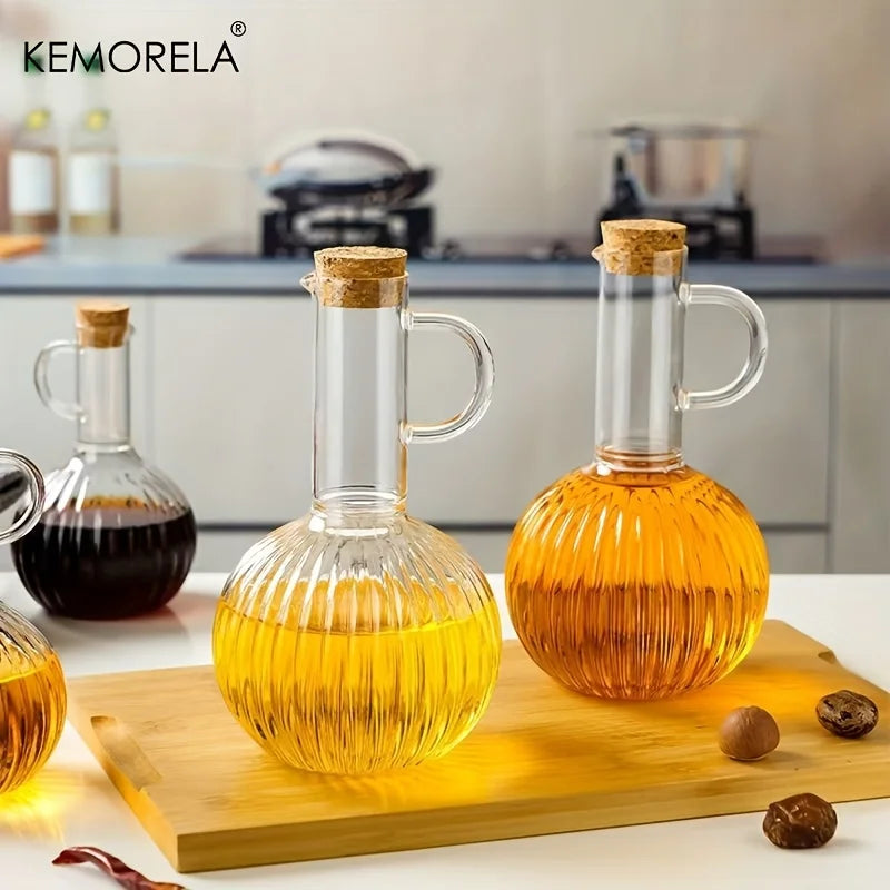 Borosilicate Glass Seasoning Jars with Lid & Wooden Shelf Glass Spice Jars Axl