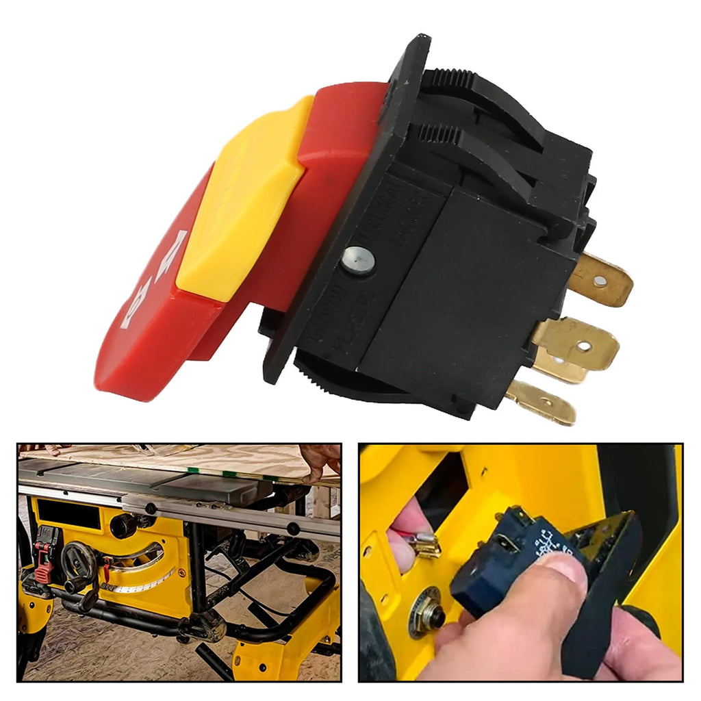 Table Saw Push Button Switch 20A 125/250V – Fits DWE7480 & DW745 Power Tool Switch Axl