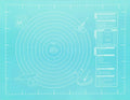 Extra Large Silicone Baking Mat 45x60cm | Non-Stick Dough Mat Silicone Baking Mat Axl Blue 45x60cm