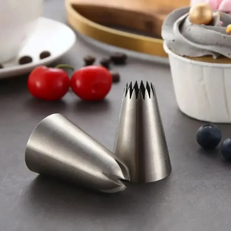 5-Piece Stainless Steel Piping Nozzle Set – Cake & Cream Tips Piping Nozzle Set Axl