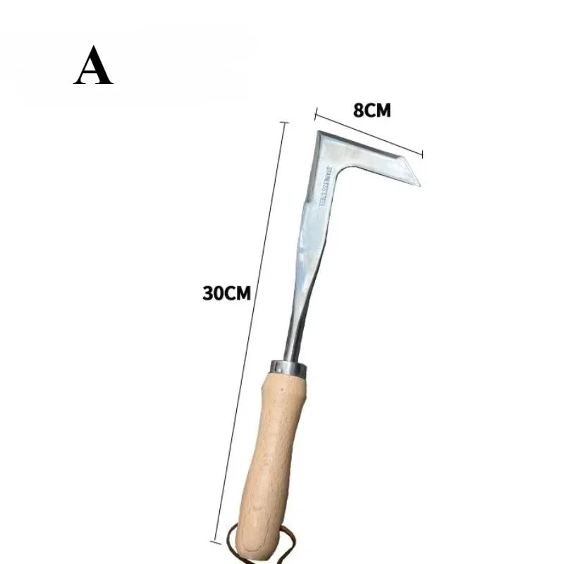 MEYOUTOWN Hand Weeder Rake – Stainless Steel Weed Puller Tool Garden Weeding Tool Axl A