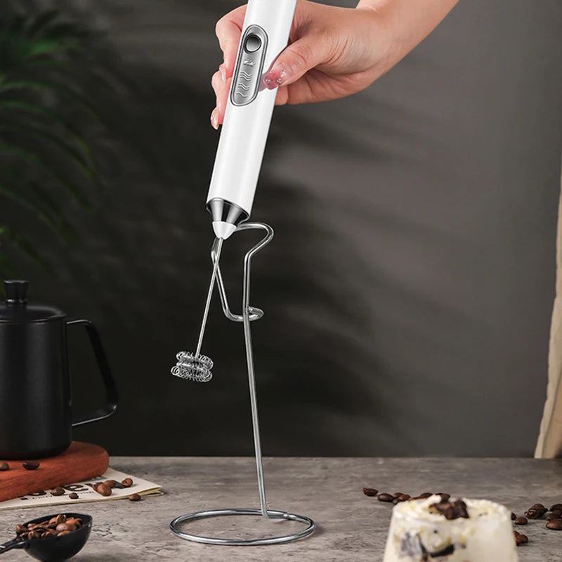 Stainless Steel Milk Frother Stand Holder & Replacement Heads Frother Stand Holder Axl