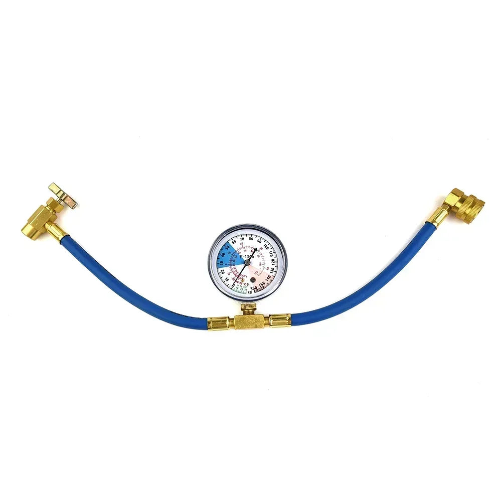 AC R134a Recharge Hose & Low Side Pressure Gauge for Cars AC Recharge Gauge Axl
