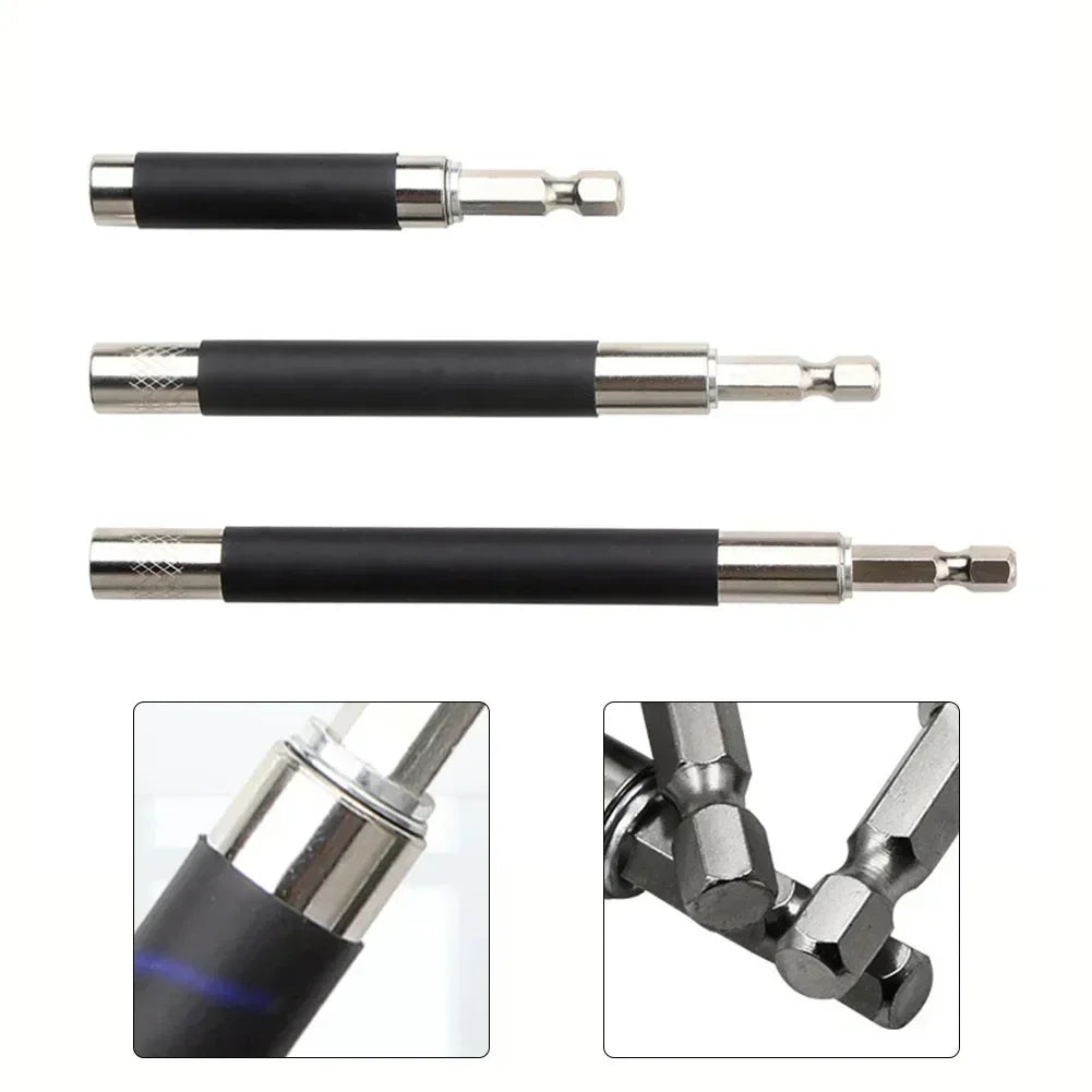 Magnetic Screwdriver Bit Holder 1/4" Hex Extension Rod – 80–140mm Bit Holder Extension Axl