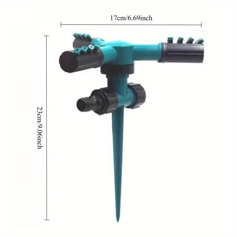 360° Rotating Lawn Sprinkler – Ground Spike Garden Irrigation Garden Sprinkler Axl