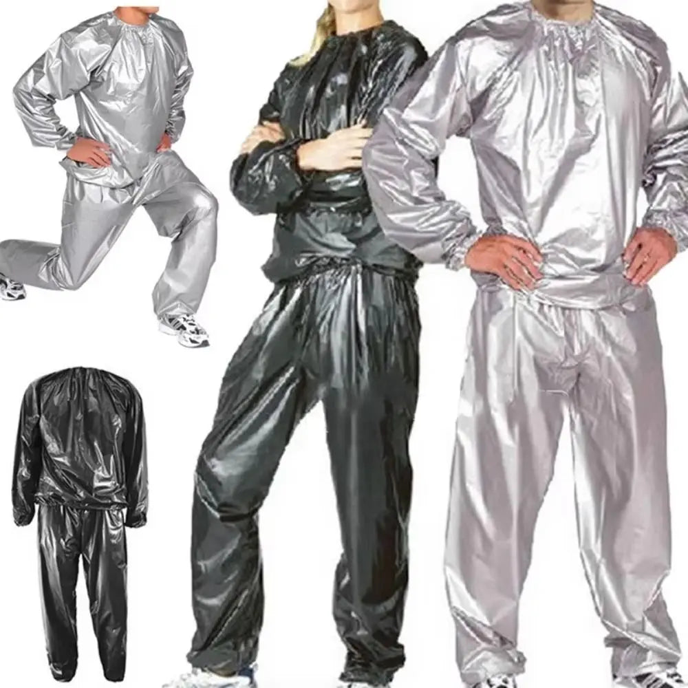 PVC Sauna Suit Set – Men & Women Sweat Fitness Suit Sauna Sweat Suit Axl