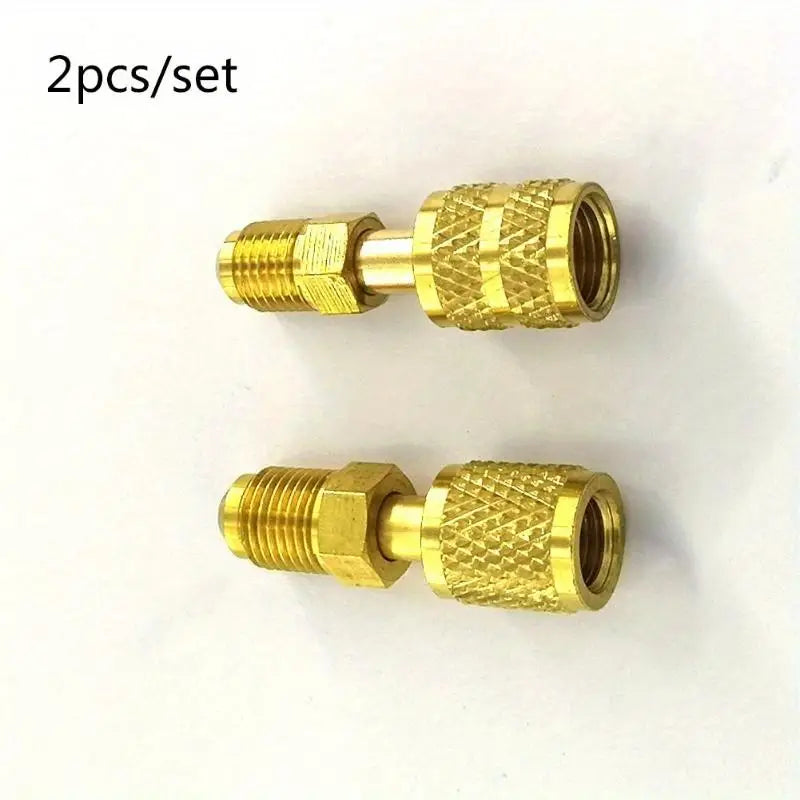 R410a Charging Adapter Set 5/16 to 1/4 SAE – 2pcs HVAC Kit Refrigeration Adapter Axl