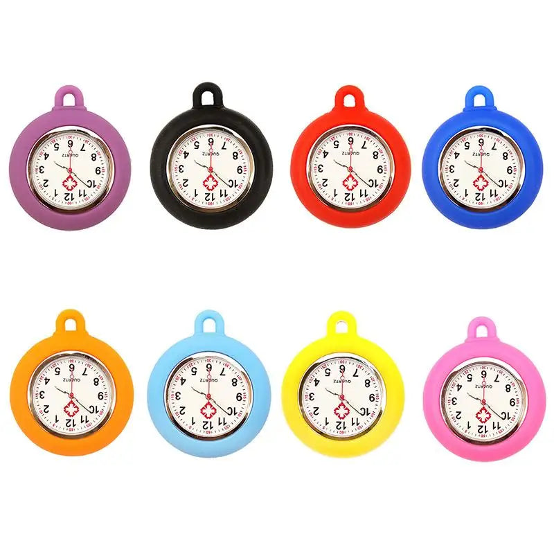 Silicone Nurse Fob Watch – Colourful Lapel Clip Pocket Watch Nurse Fob Watch Axl