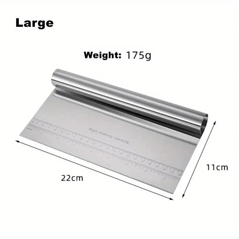 Stainless Steel Dough Chopper Bench Scraper & Pastry Cutter Pastry Cutter Scraper Axl Large