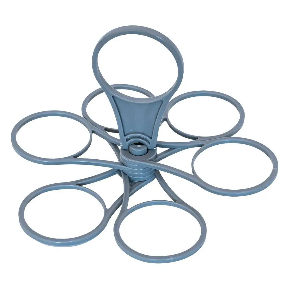 Foldable 6-Cup Rotating Drink Carrier Tray | Party Cup Holder Drink Carrier Tray Axl M Grey