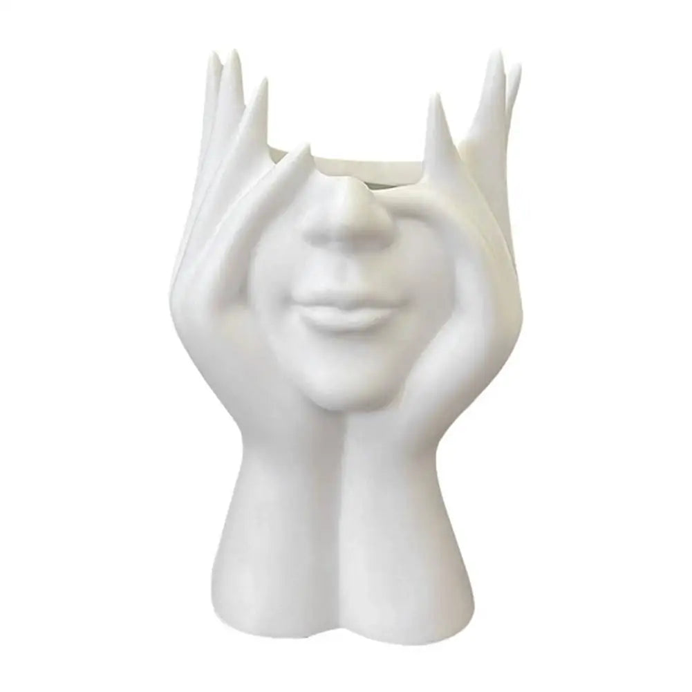 Abstract Human Face Desk Organizer – Pen & Makeup Brush Holder Desk Organizer Axl A