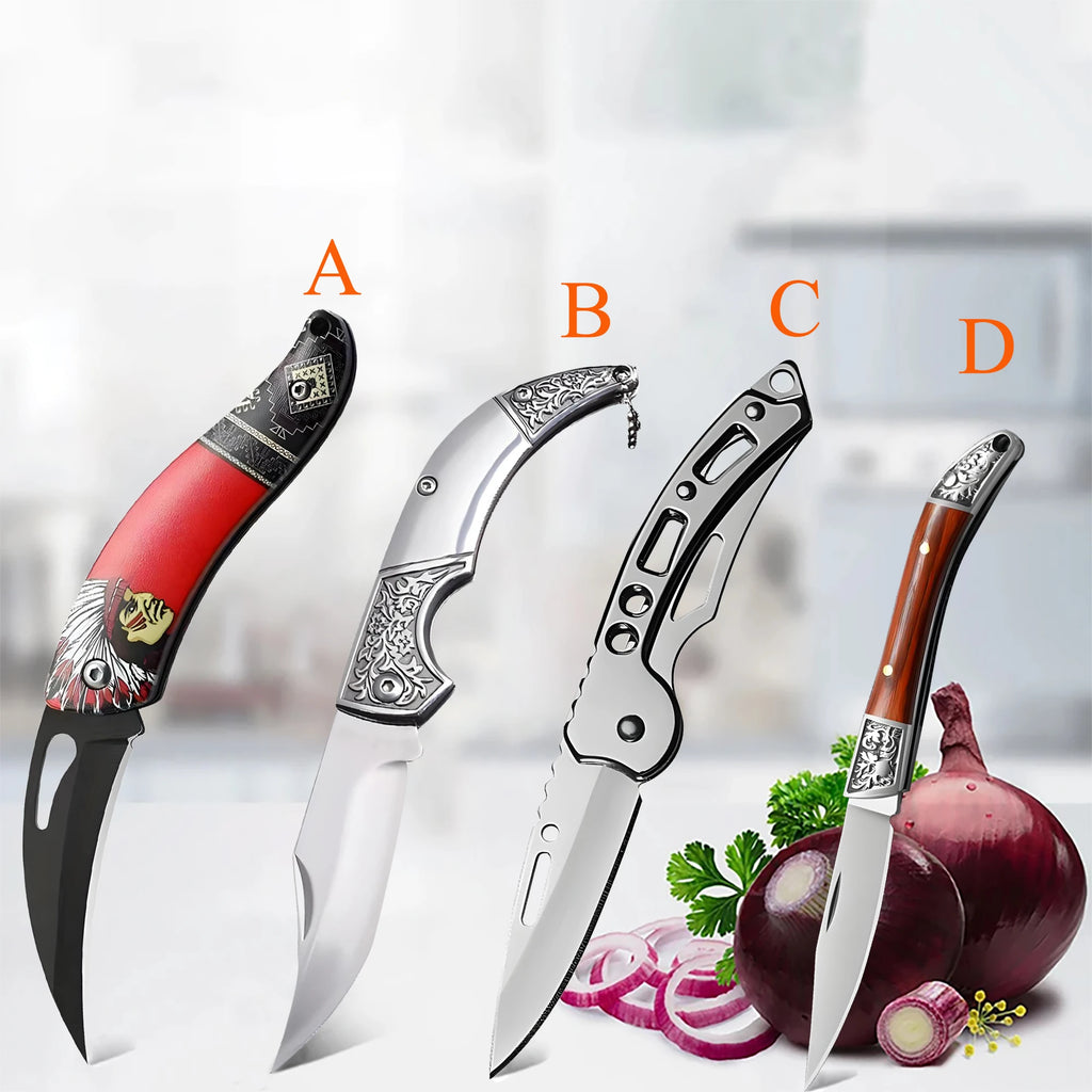 Folding Paring Knife Stainless Steel – Portable Kitchen Knife Folding Paring Knife Axl