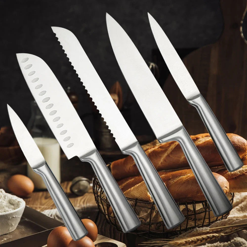 5-Piece Japanese Chef Knife Set | Stainless Steel Kitchen Knives Kitchen Knife Set Axl