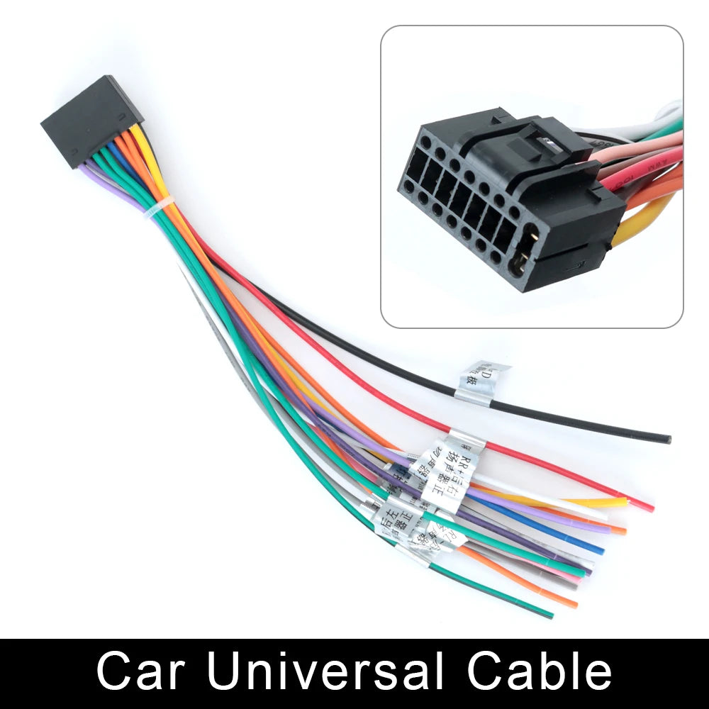 2 Din Car Android Radio Wiring Harness GPS & RCA Connector Car Radio Harness Axl universal
