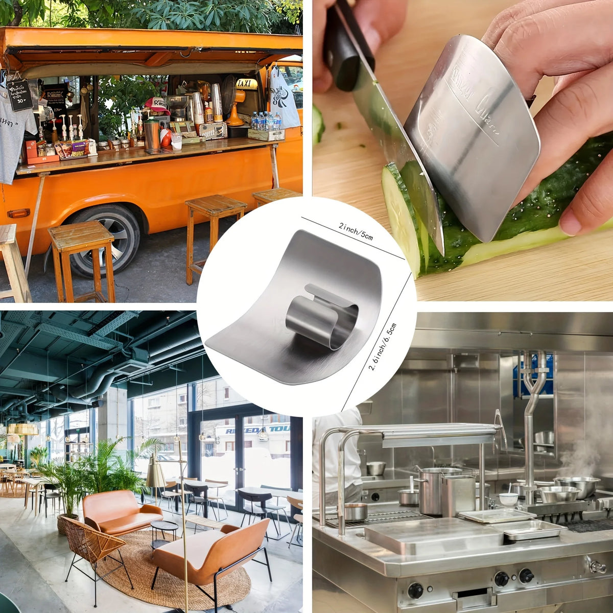 Stainless Steel Finger Guard – Safe Cutting Kitchen Gadget Kitchen Safety Tool Axl