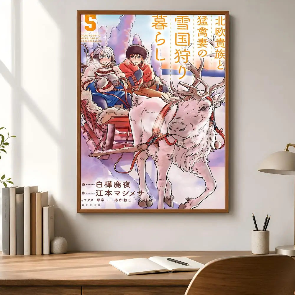 Hokuo Kizoku Self-Adhesive Waterproof Wall Poster – HD Art Decorative Wall Poster Axl