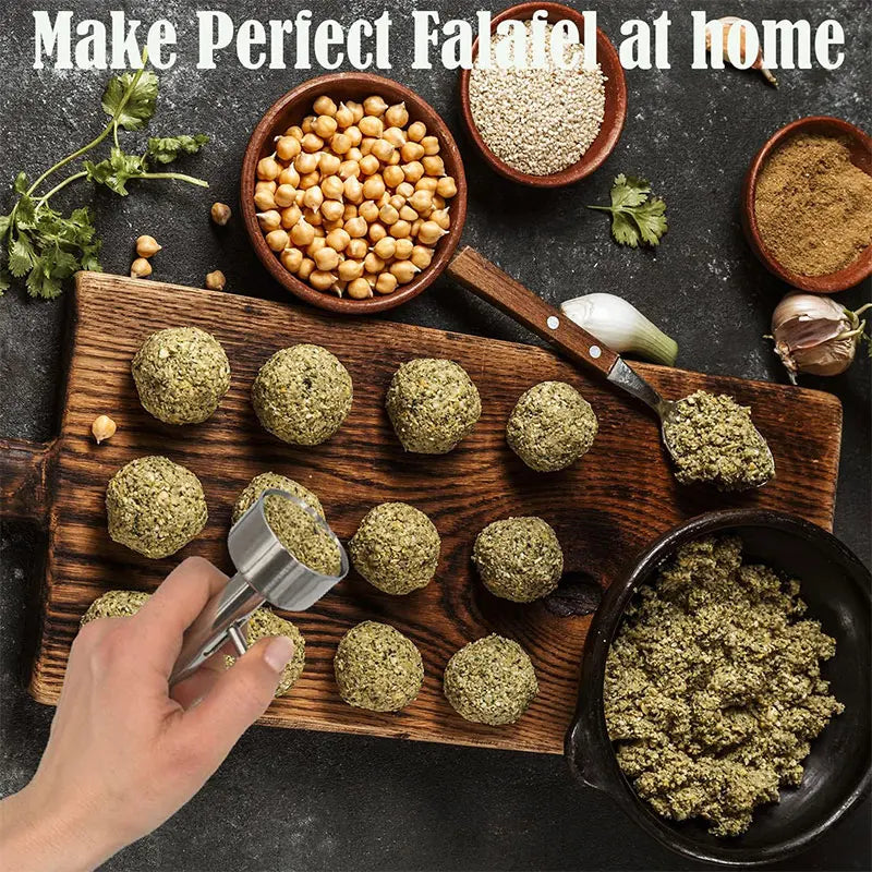 Stainless Steel Falafel Scoop & Meatball Maker Tool Falafel Scoop Tool Axl