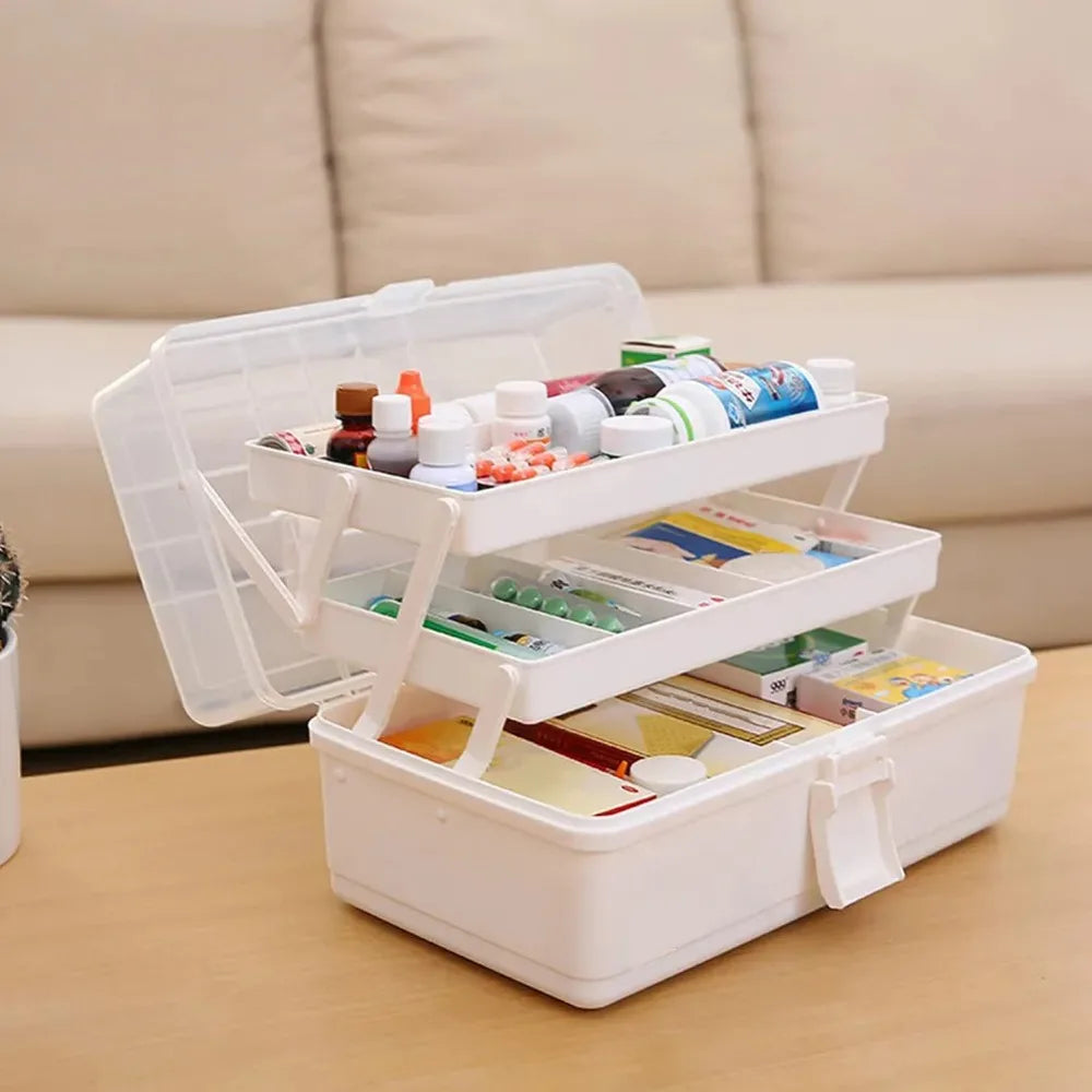 Foldable Plastic Storage Box – Makeup, Jewelry & Nail Organizer Storage Organizer Box Axl