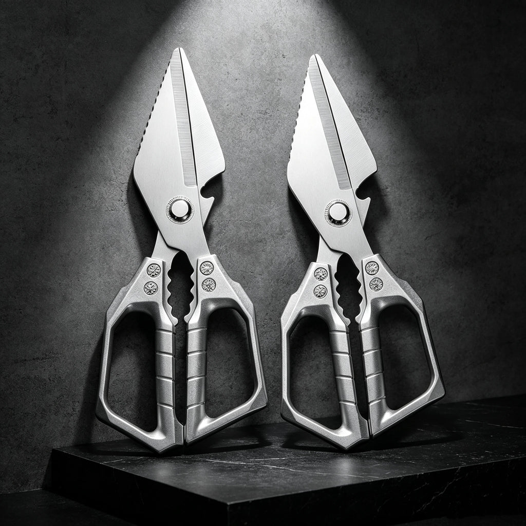 7-in-1 Kitchen Scissors – Bone Cutter, Fish Scraper & Opener Kitchen Scissors Axl 2pcs B