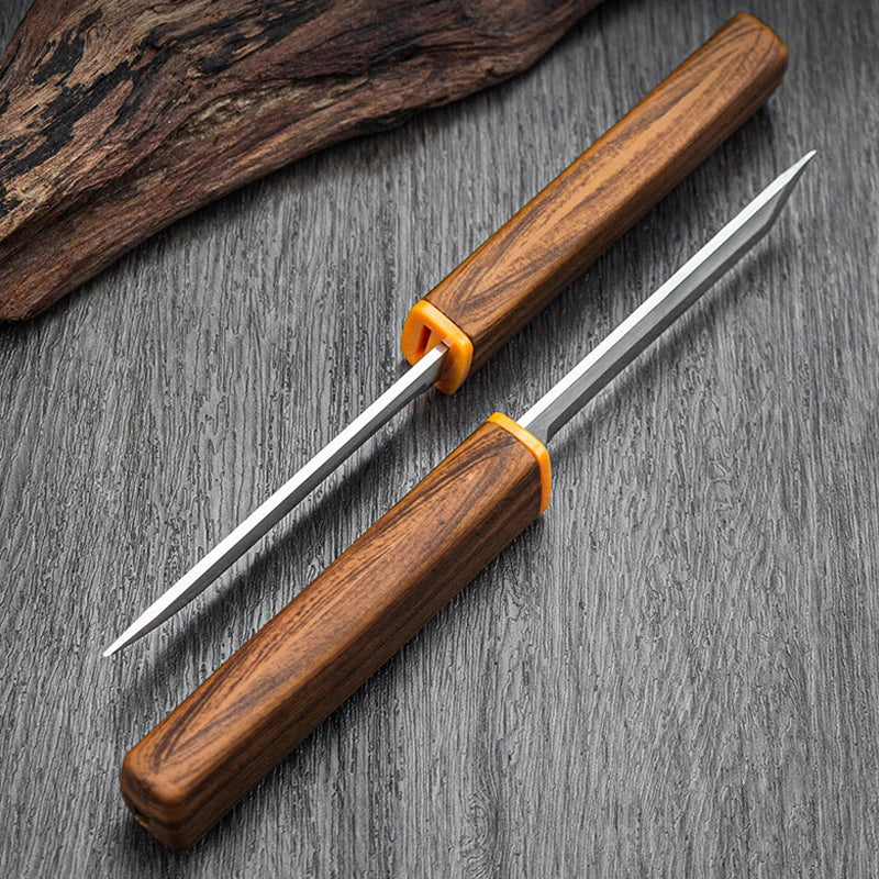 Stainless Steel Fixed Blade Double Knife – Dragon & Phoenix Fixed Blade Knife Axl