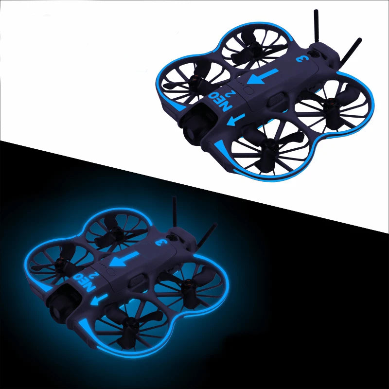 Glowing Decal Sticker Kit for DJI NEO 2 – Waterproof & Anti-Scratch Drone Decal Sticker Axl Sky Blue