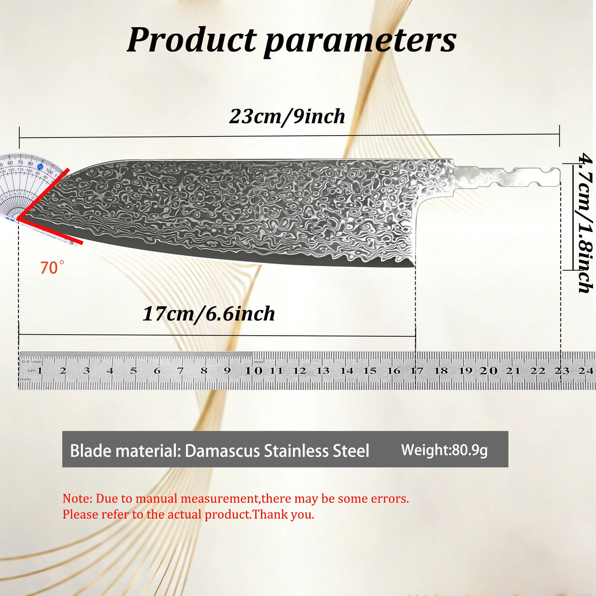 Damascus Steel Santoku Knife Blank – Hand Forged DIY Blade Knife Blank Blade Axl