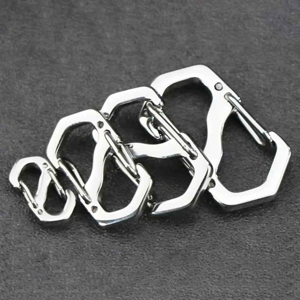 10-Pack S-Type Locking Carabiner Clips – Stainless Steel Locking Carabiner Clips Axl