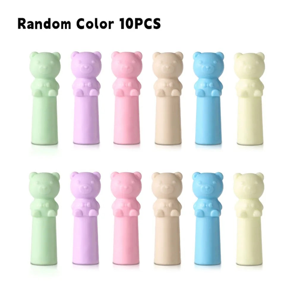 10-Pack Cartoon Pencil Cap Erasers & Extenders – Kids Gift Pencil Cap Erasers Axl Random Color-10PCS B