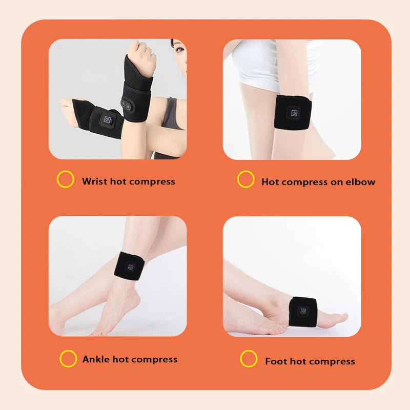 USB Heated Wrist Massager – Power Bank Compatible Wrist Wrap Heated Wrist Massager Axl