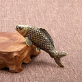 Solid Brass Carp Fish Statue – Feng Shui Desktop Ornament Brass Figurine Axl Default Title