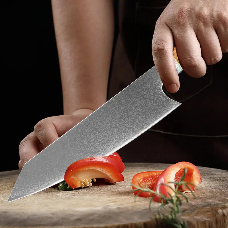 InLeung VG10 Damascus Steel Chef Knife – Hand Forged 20.5cm Damascus Chef Knife Axl