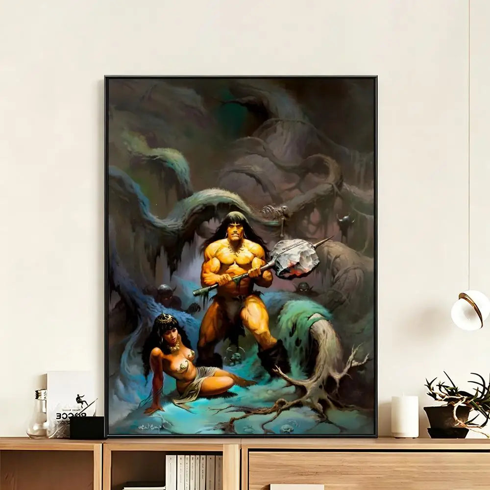 Frank Frazetta Art Poster – HD Waterproof Wall Decor Print Art Wall Poster Axl