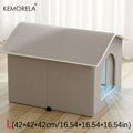 KEMORELA Ice Cooling Pet House for Cats & Dogs | Year-Round Cooling Pet House Axl Grey L