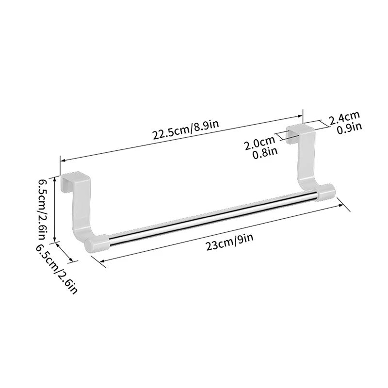 No-Drill Over-Cabinet Towel Rack – Kitchen & Bathroom Holder Cabinet Towel Rack Axl S3
