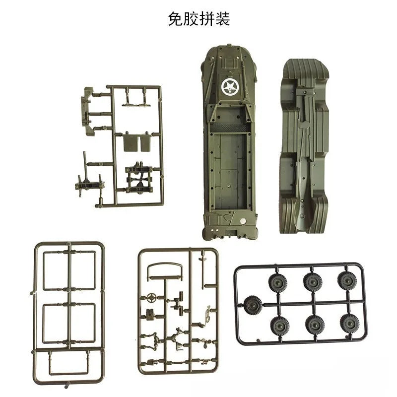 4D Military Amphibious Vehicle Model Kit – 1/72 Scale Toy Military Model Kit Axl