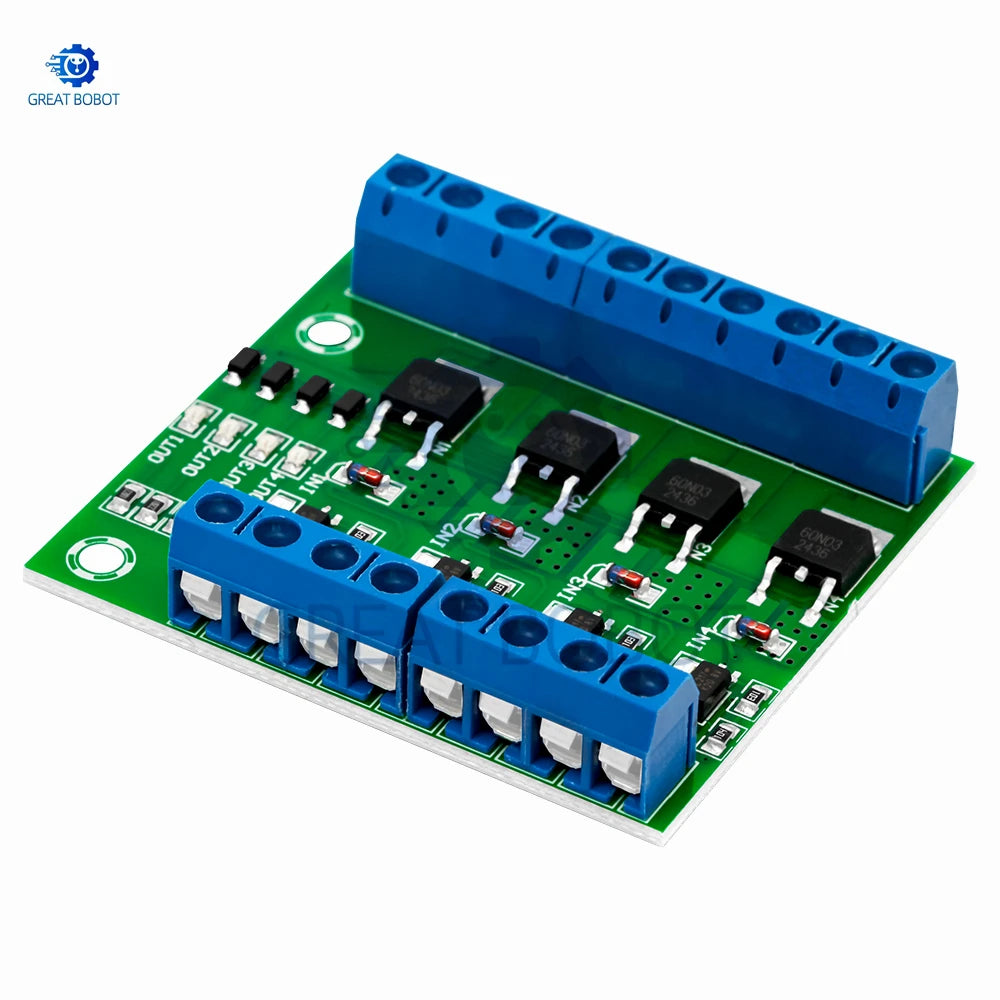 4-Channel MOSFET PWM Switch Controller Board DC 5V–27V MOSFET Controller Board Axl