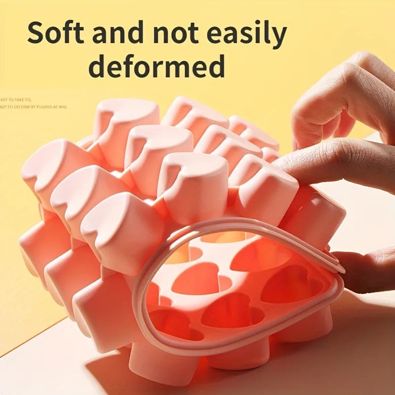 24-Grid Heart Shape Silicone Ice Cube Tray | Ice Ball Maker Silicone Ice Cube Tray Axl