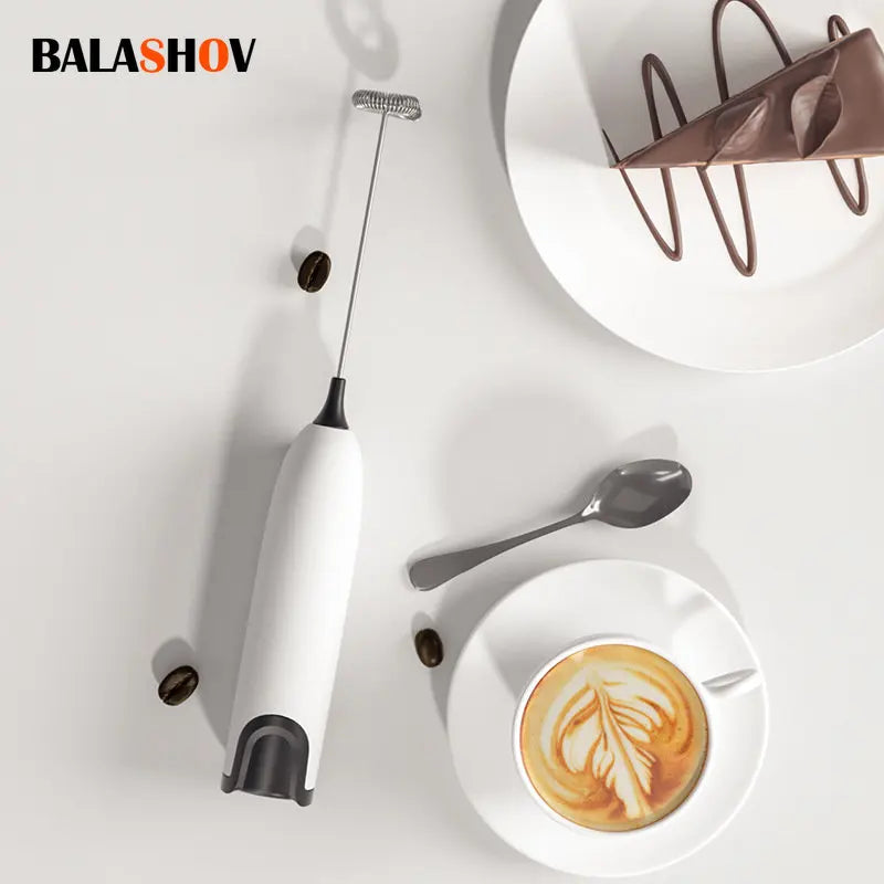 BALASHOV Electric Milk Frother – Handheld Battery Whisk Milk Frother Axl