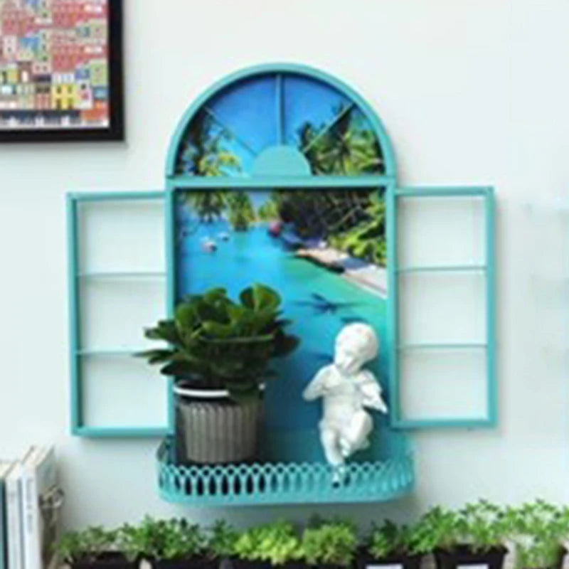 Nordic Iron Wall Shelf – Single-Tier Metal Storage Rack Wall Storage Shelf Axl