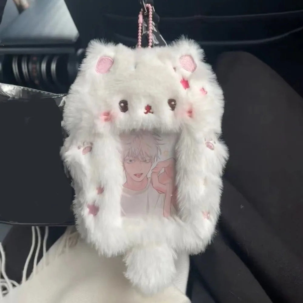 Plush Cartoon Animal Photocard Holder – Rabbit, Dog & Cat Photocard Holder Axl 12