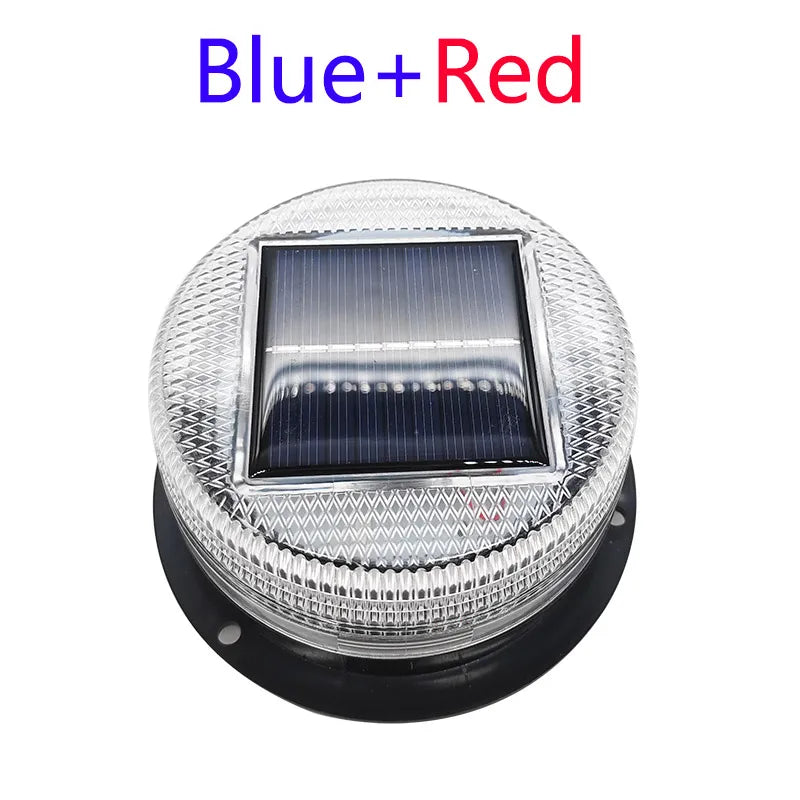 Solar LED Flashing Warning Light – Magnetic Car & Marine Signal Solar Warning Light Axl Blue and Red