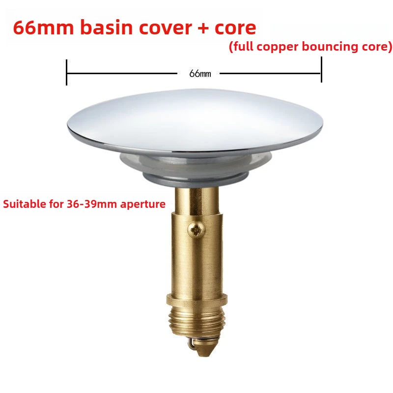 Pure Copper Bounce Drain Filter – Press Type Wash Basin Drain Sink Drain Filter Axl B