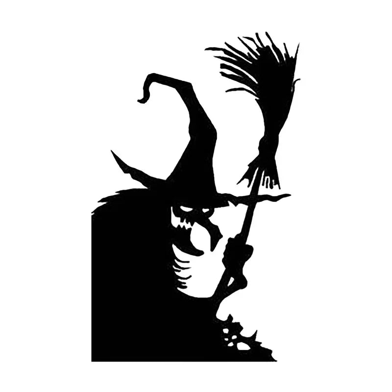 Halloween Witch & Ghost Static PVC Window Door Stickers Halloween Window Stickers Axl