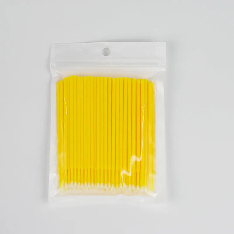 100 Pcs Micro Applicator Brushes – Car Touch Up Paint Sticks Micro Applicator Brushes Axl YELLOW