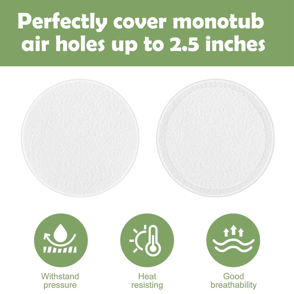 Mushroom Filter Discs 24-Pack – Moisture Preservation Pads Mushroom Filter Pads Axl