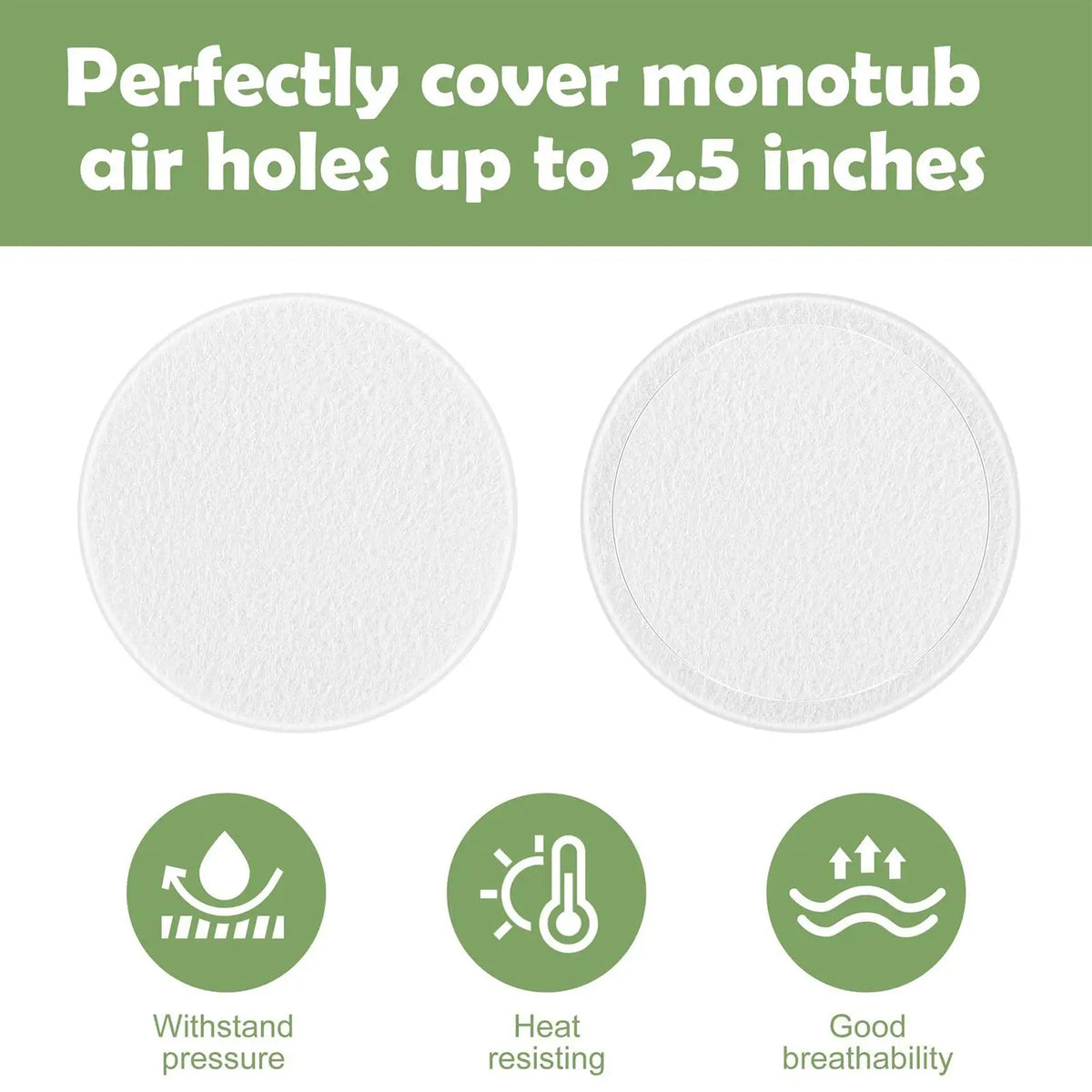 Mushroom Filter Discs 24-Pack – Moisture Preservation Pads Mushroom Filter Pads Axl